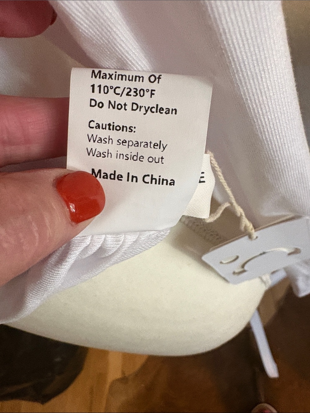 Commense White Long-Sleeve Draped Mock Neck Top - Picture 7 of 8